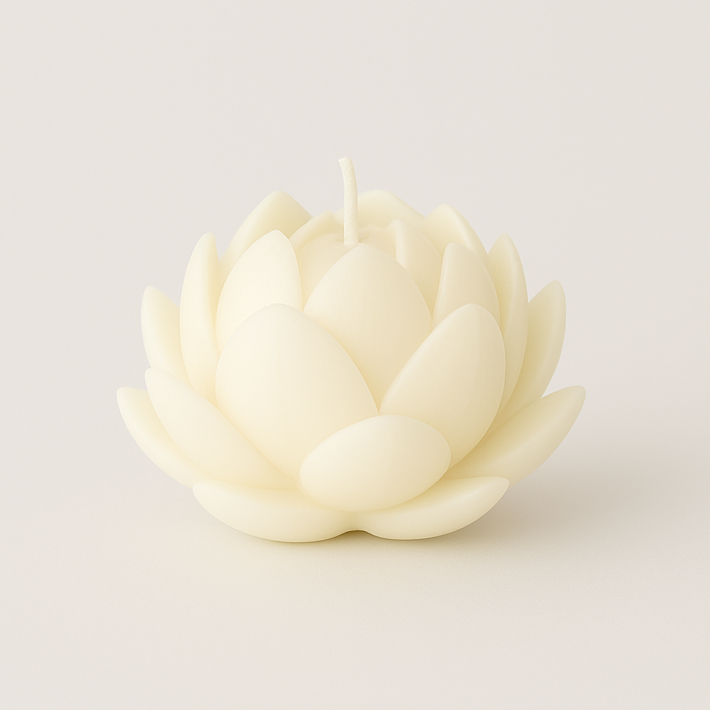 Divers Bougie Moulée Fleur de Lotus Linge Propre