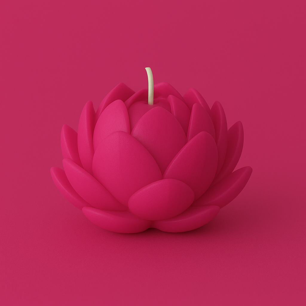 Divers Bougie Moulée Fleur de Lotus Pivoine