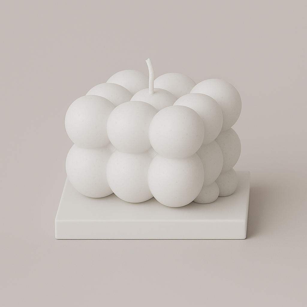 Divers Bougie Moulée petit Cube Coco Banane
