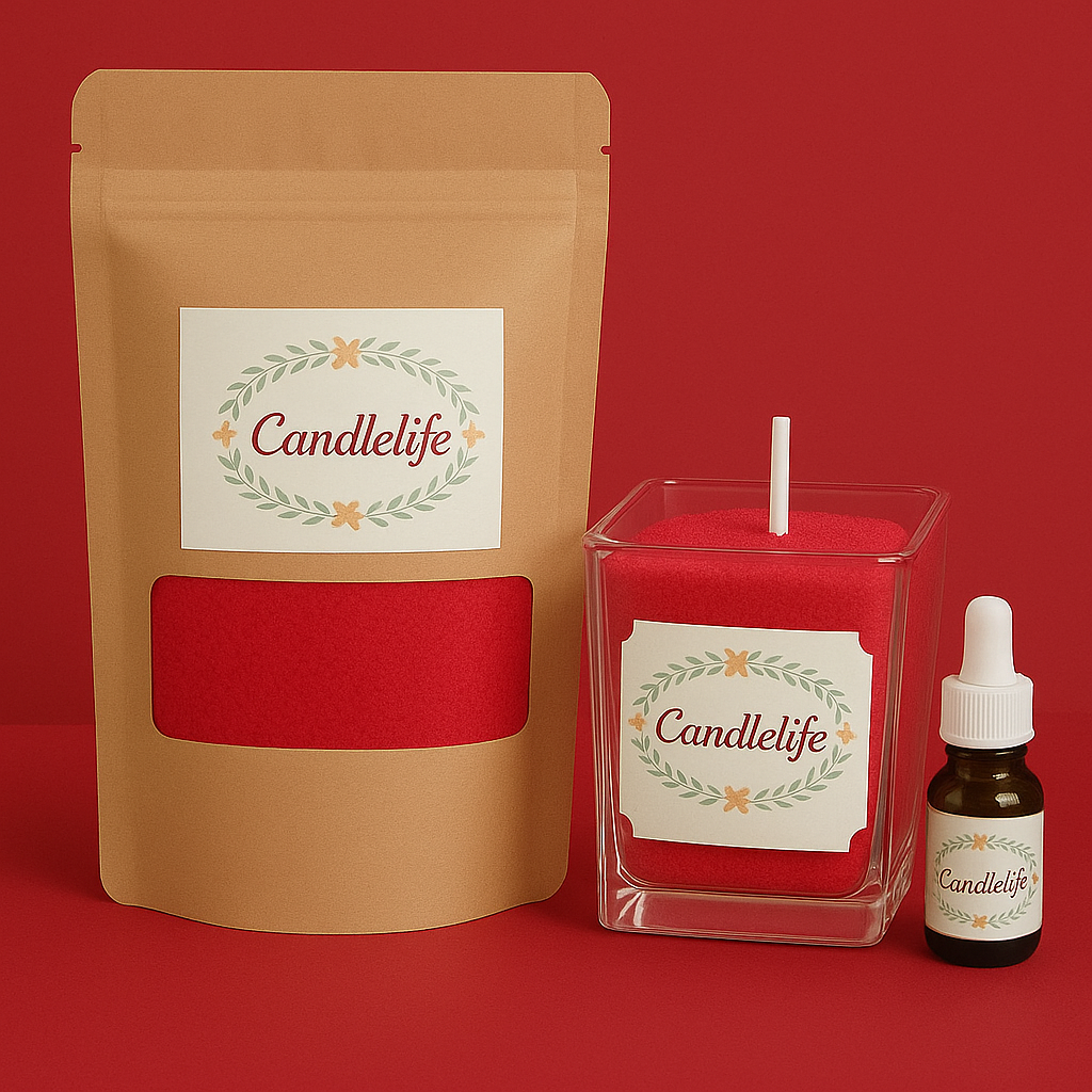 Kit bougie sable de cire Fleur de Noël