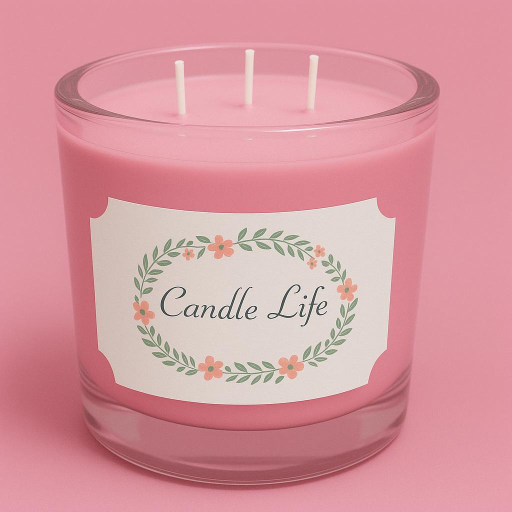 Bougie trois mèches magnolia