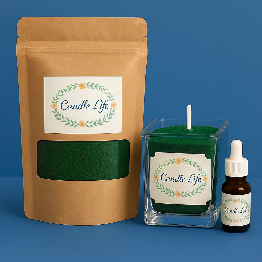 Kit bougie sable de cire Citron Vert