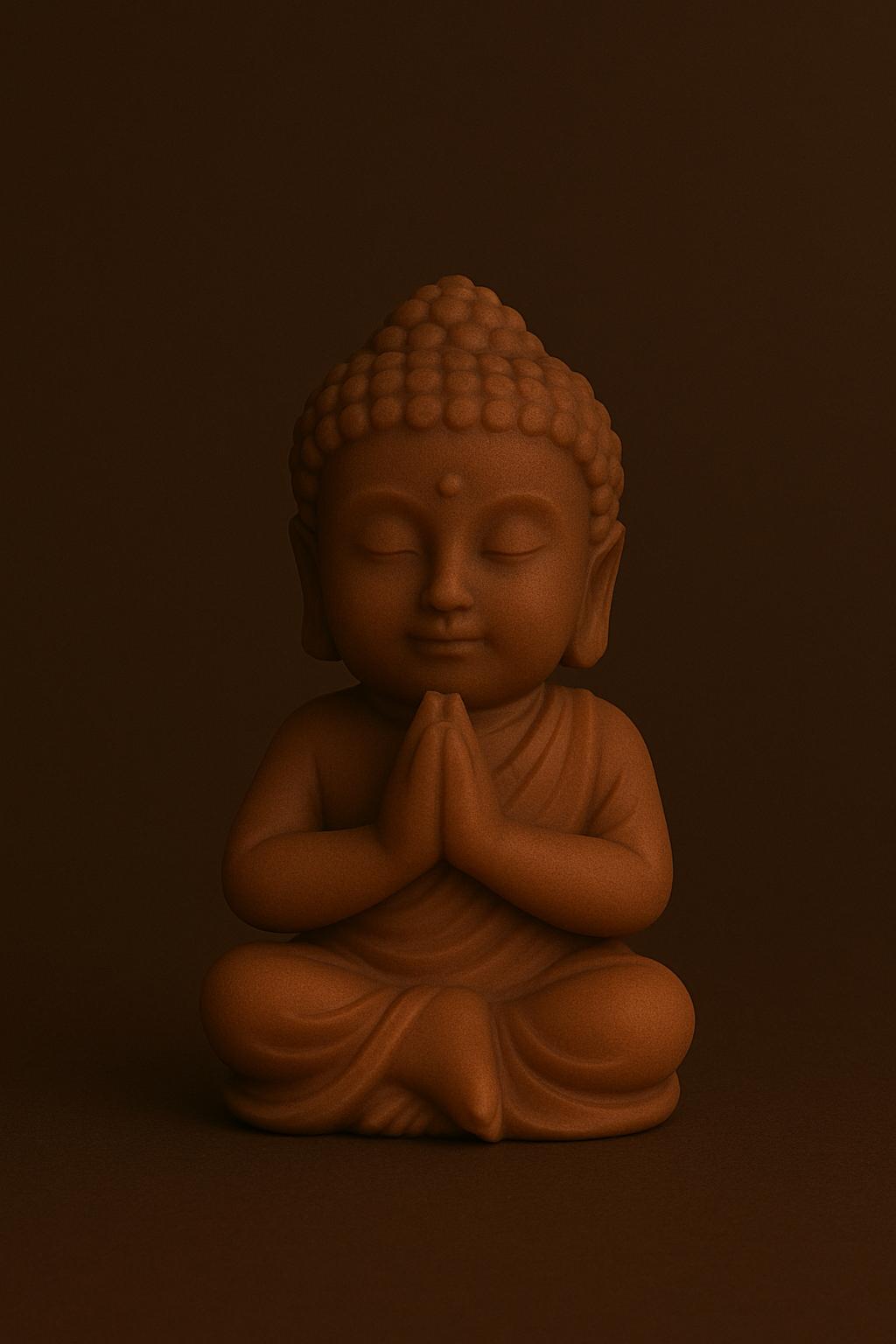 Bougie moulée Bouddha Marron Glacé