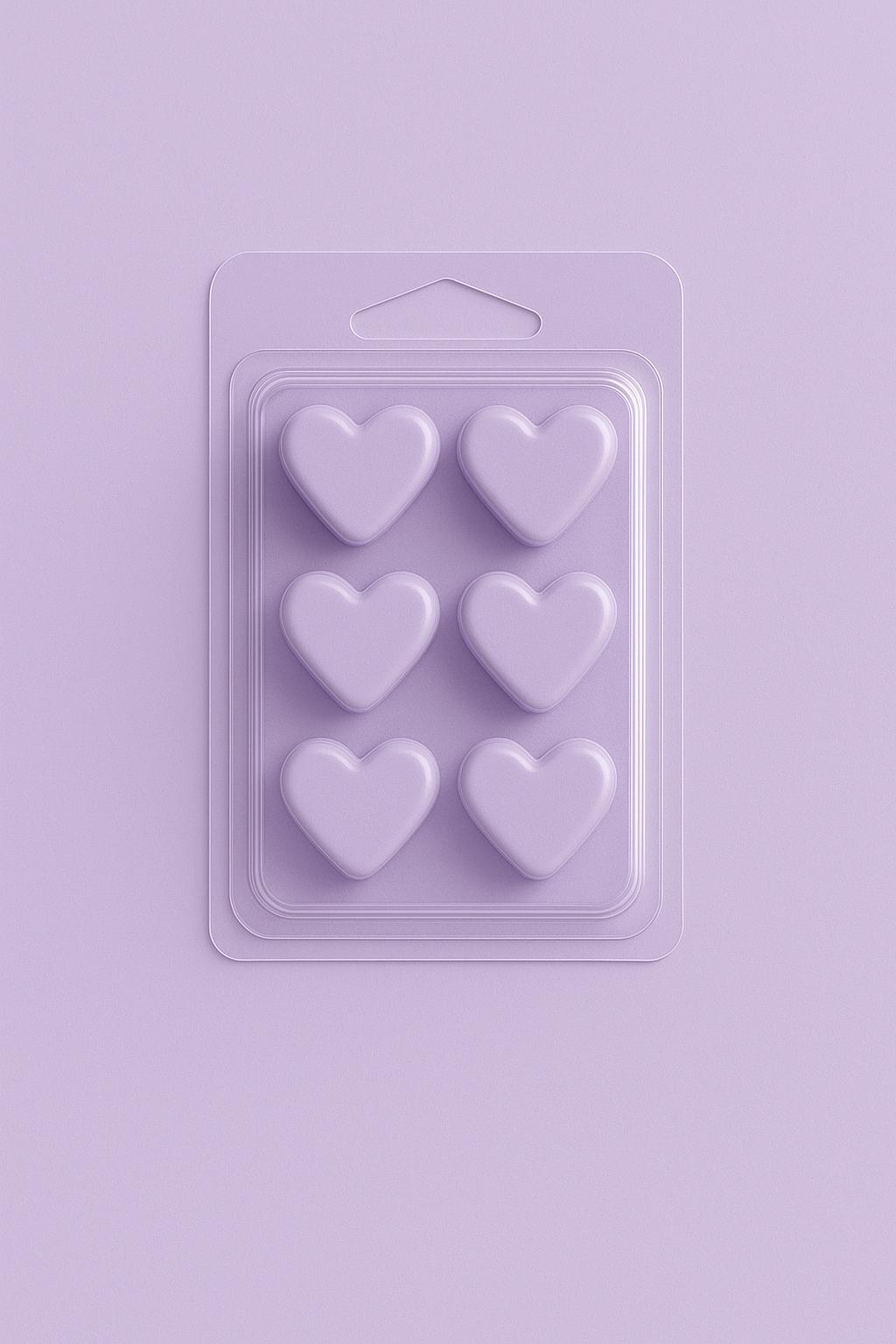Galets de cœurs Lilas