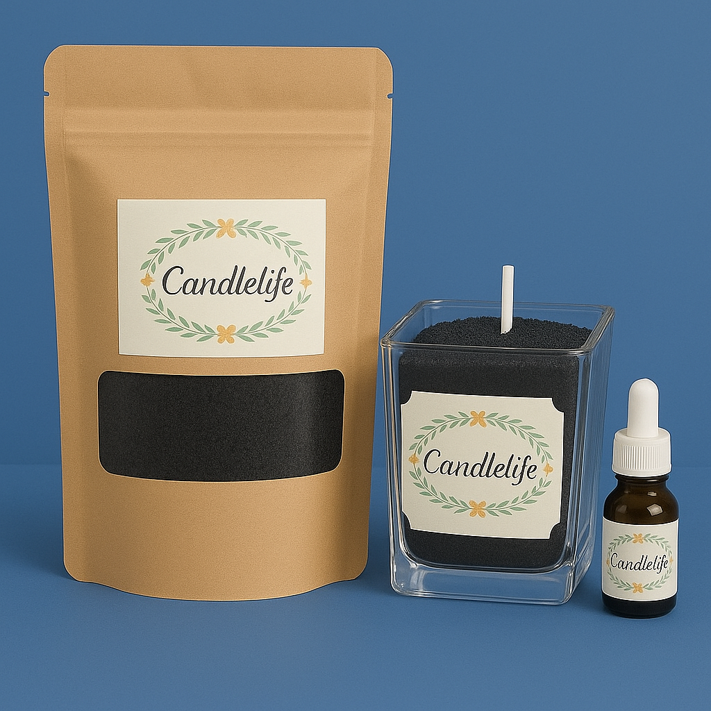 Kit bougie sable de cire Figue