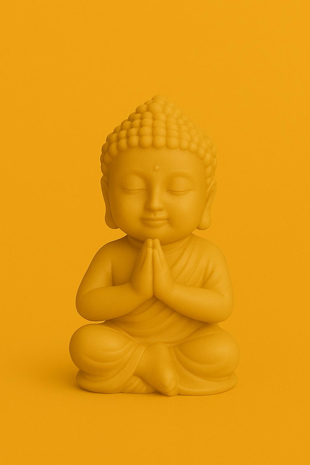 Bougie moulée Bouddha Miel