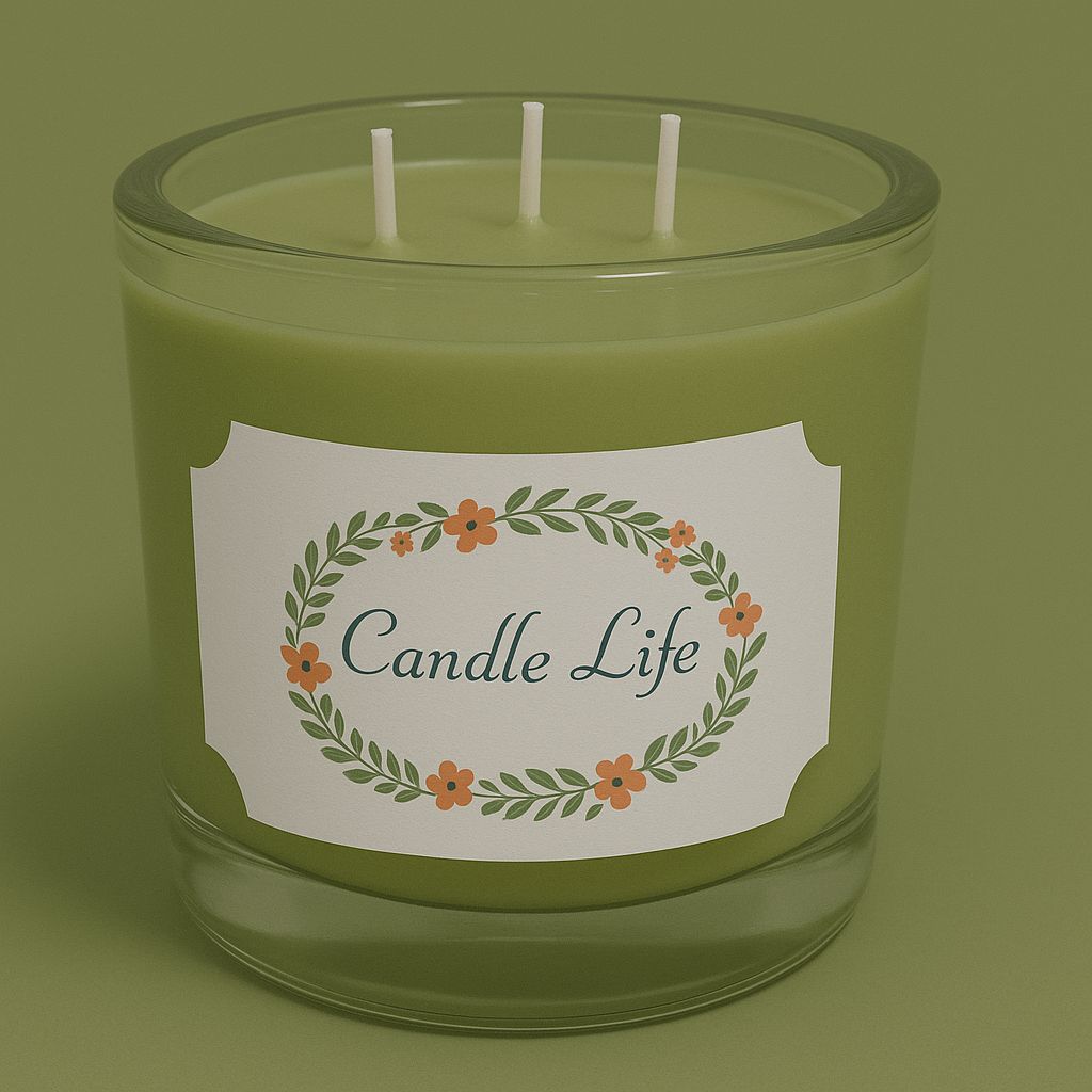 Bougie trois mèches citron vert