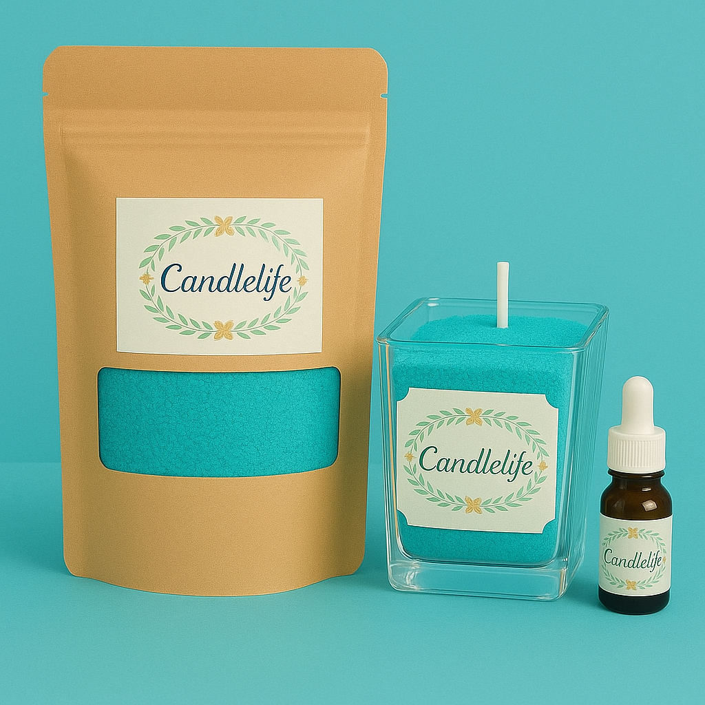 Kit bougie sable de cire Sel de Mer et Sauge