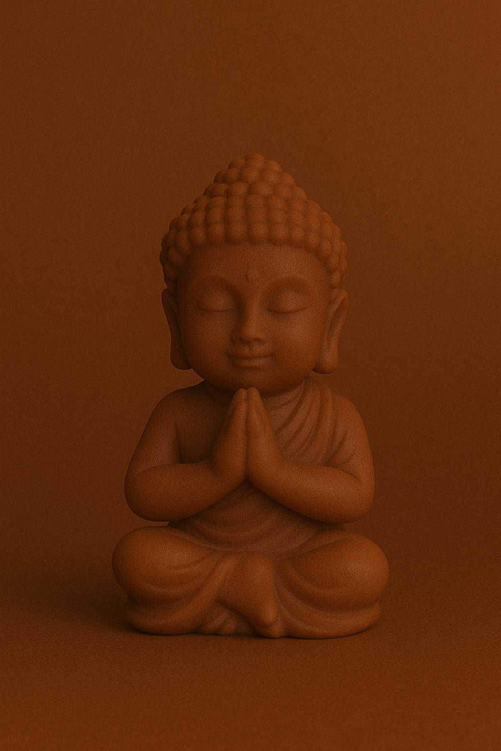 Bougie moulée Bouddha Cannelle Orange