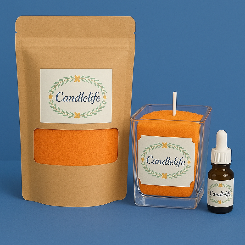 Kit bougie sable de cire Confiture de Mirabelle