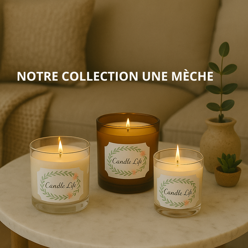 Collection bougies une mèche