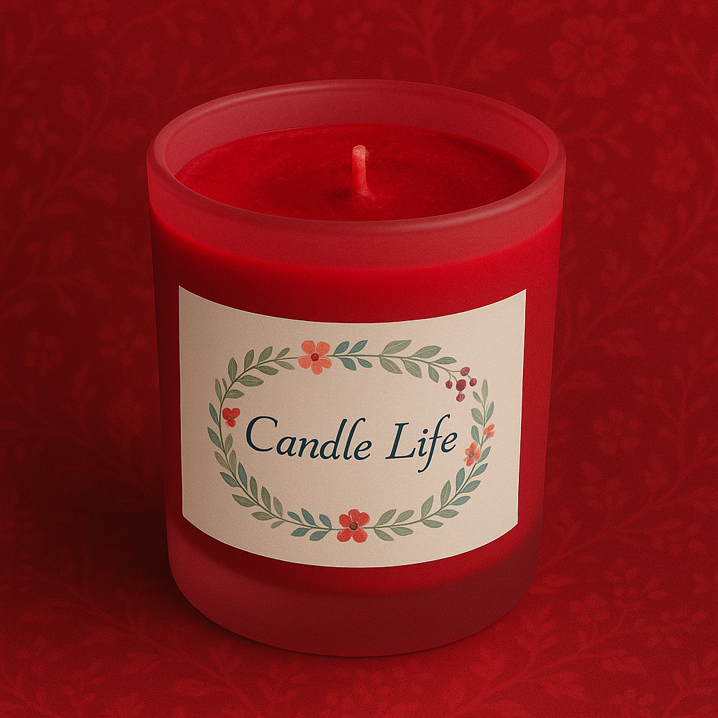 Bougie une mèche Fleur de Noël