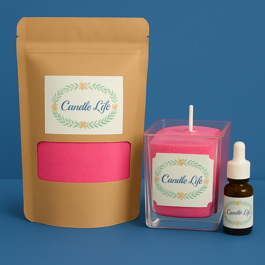 Kit bougie sable de cire Bois de Rosé