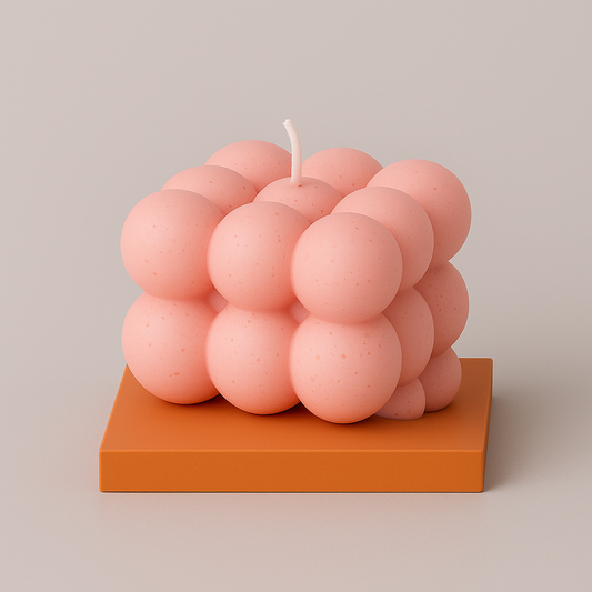 Divers Bougie Moulée petit Cube Magnolia