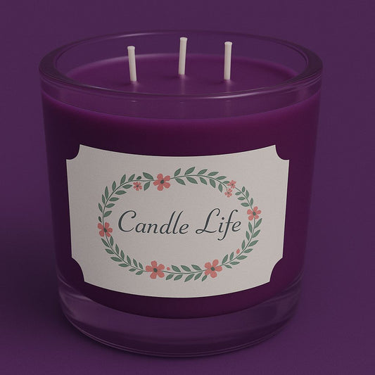 Bougie trois mèches Violette