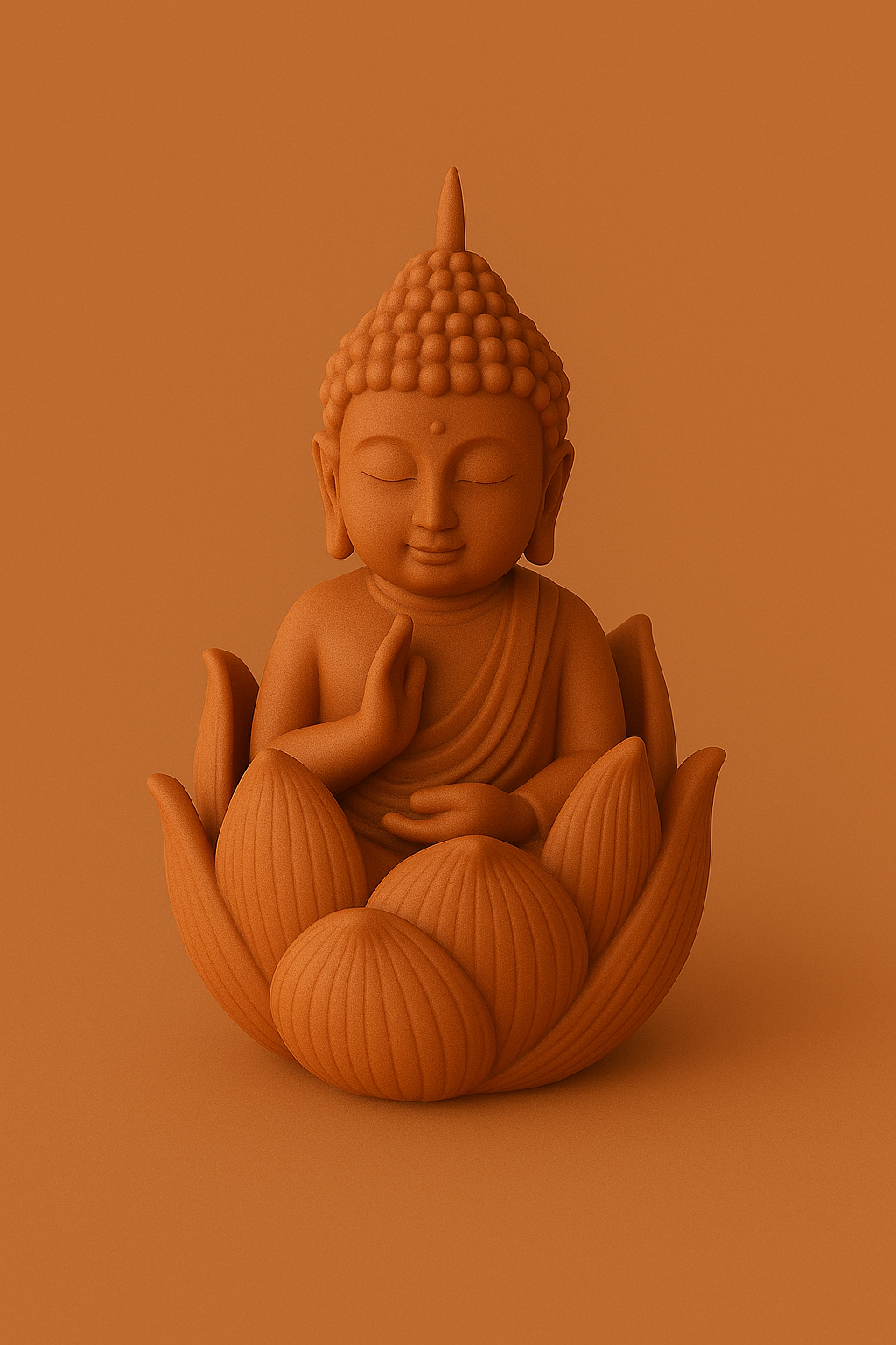 Décoration de cire sans mèche Fleur de Lotus Bouddha Confiture de Lait