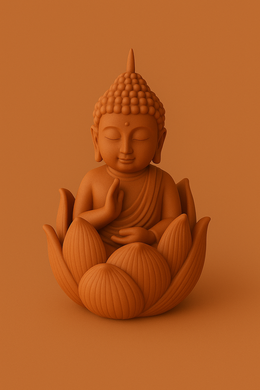 Décoration de cire sans mèche Fleur de Lotus Bouddha Confiture de Lait