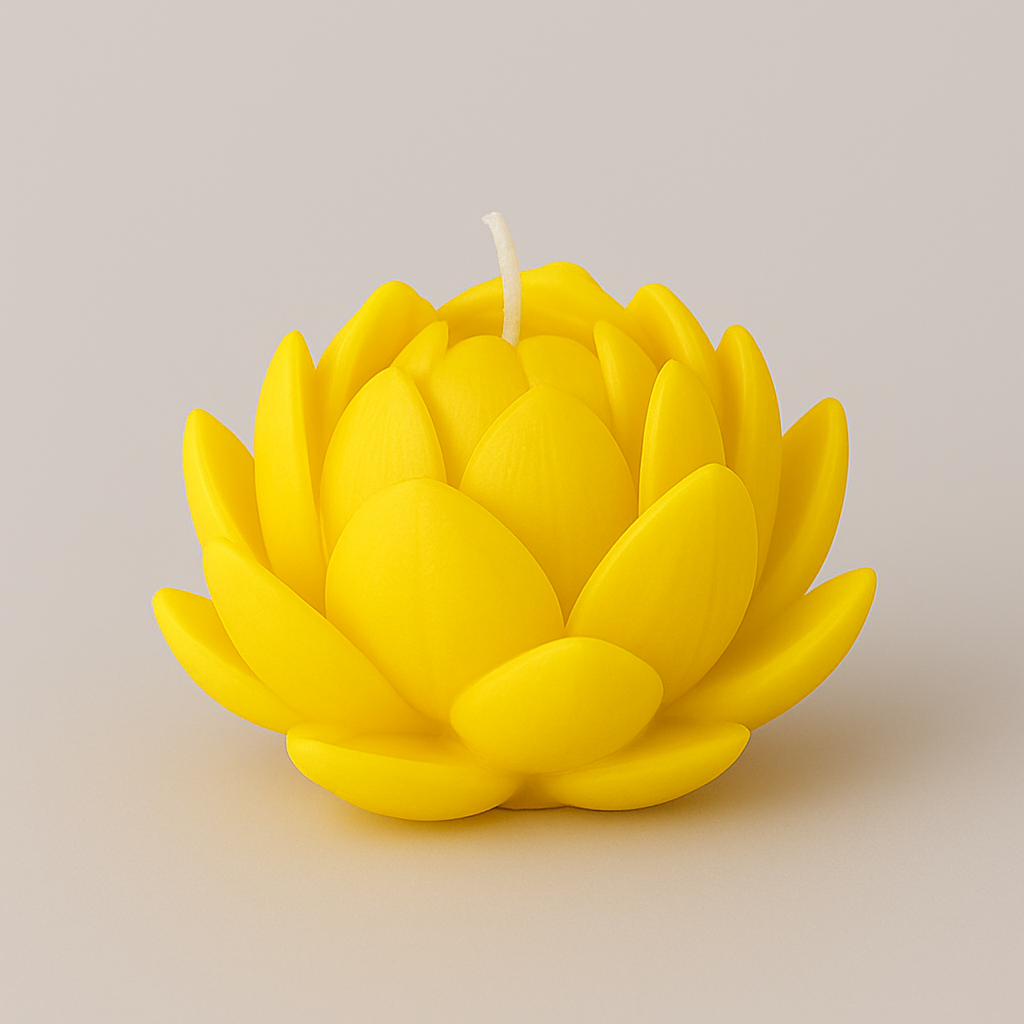 Divers Bougie Moulée Fleur de Lotus Vanille