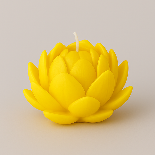 Divers Bougie Moulée Fleur de Lotus Vanille