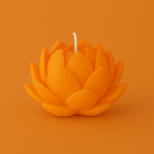 Divers Bougie Moulée Fleur de Lotus Agrume Anti-Tabac