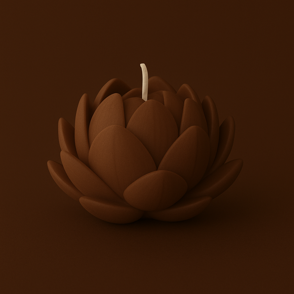 Divers Bougie Moulée Fleur de Lotus Bois de Santal