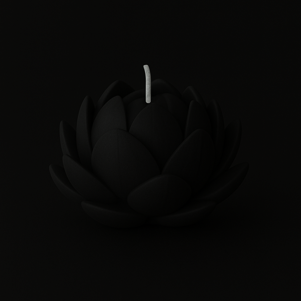 Divers Bougie Moulée Fleur de Lotus Figue