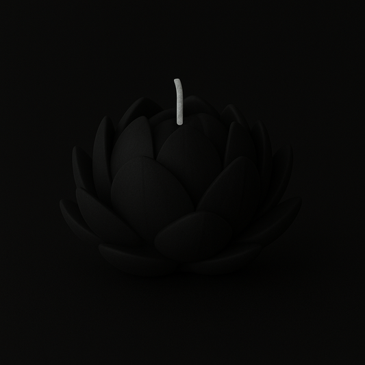 Divers Bougie Moulée Fleur de Lotus Figue