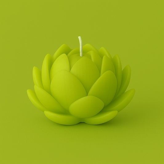 Divers Bougie Moulée Fleur de Lotus Aloe Vera