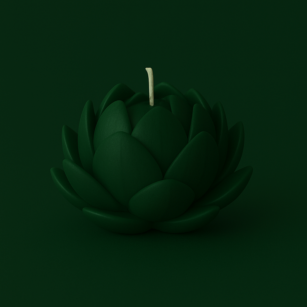 Divers Bougie Moulée Fleur de Lotus Cèdre