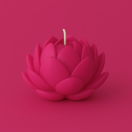 Divers Bougie Moulée Fleur de Lotus Pivoine