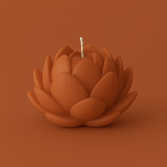 Divers Bougie Moulée Fleur de Lotus Pain d'Épices