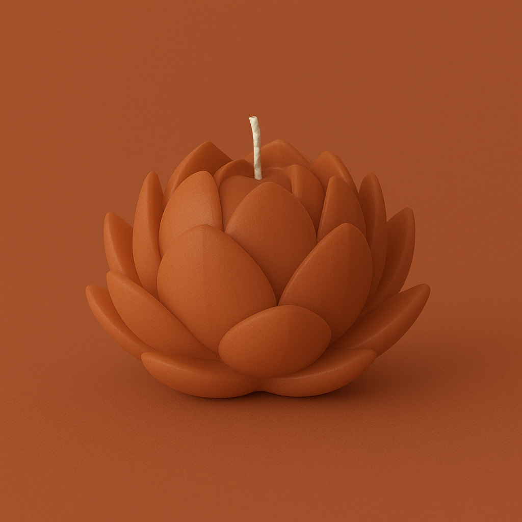 Divers Bougie Moulée Fleur de Lotus Frangipane