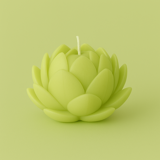 Divers Bougie Moulée Fleur de Lotus Thé Vert