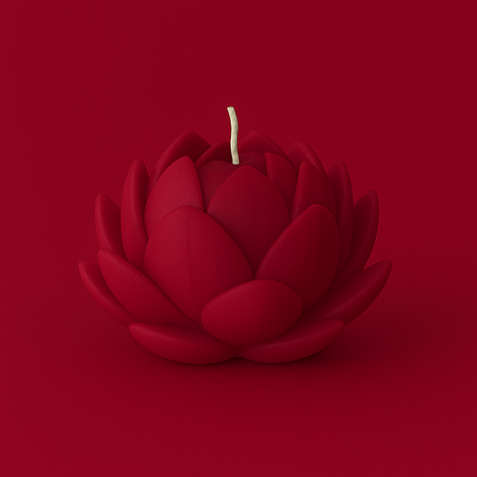 Divers Bougie Moulée Fleur de Lotus Fruits Rouges