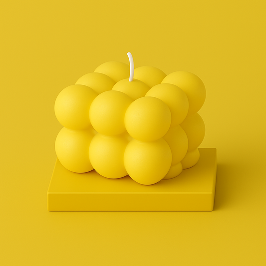 Divers Bougie Moulée petit Cube Vanille