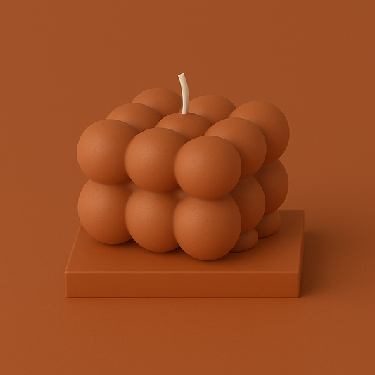 Divers Bougie Moulée petit Cube Pain d'Épices