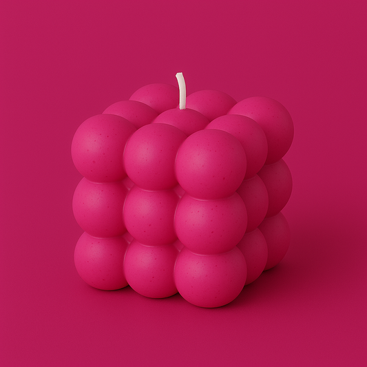 Divers Bougie Moulée grand Cube Fruits Exotiques