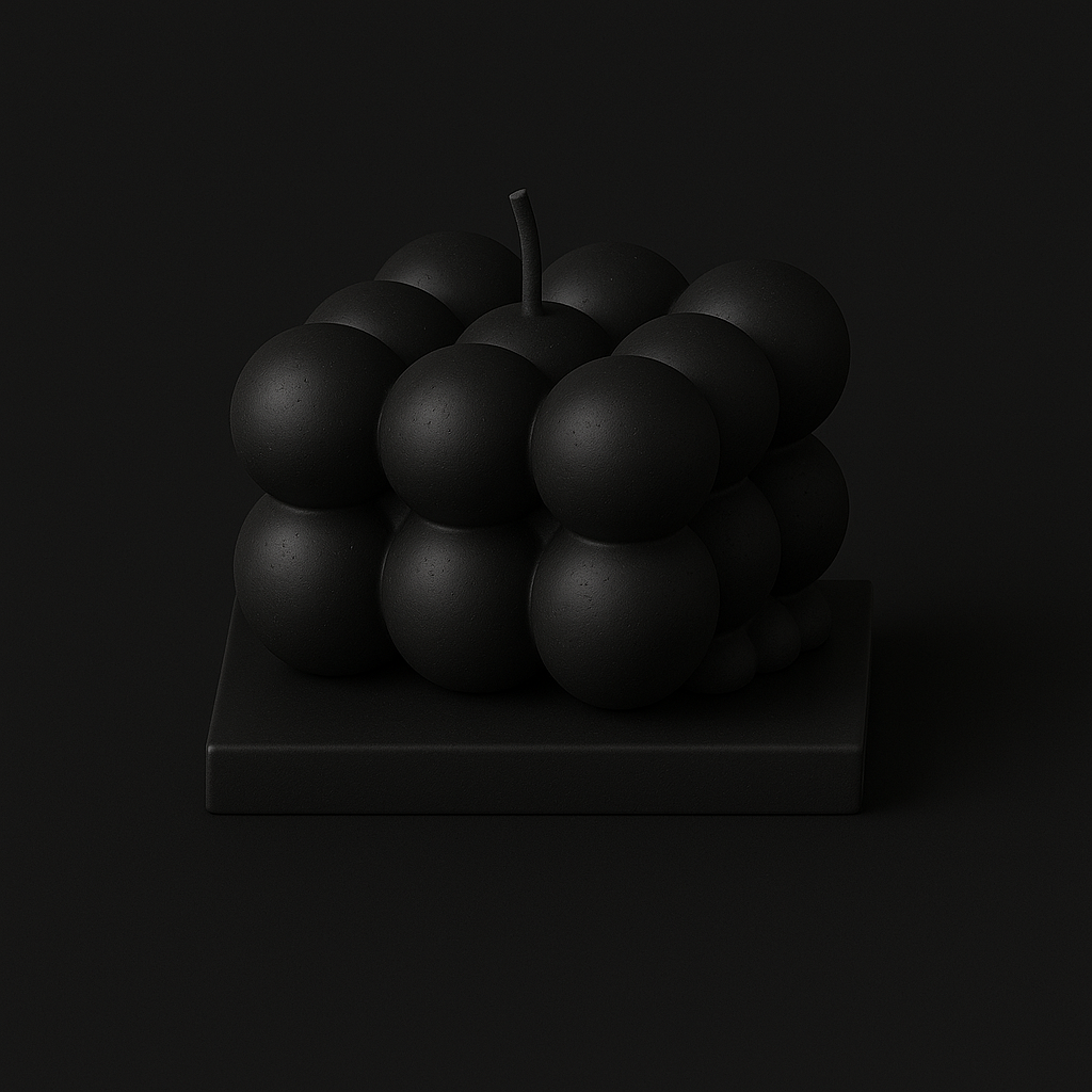 Divers Bougie Moulée petit Cube Figue
