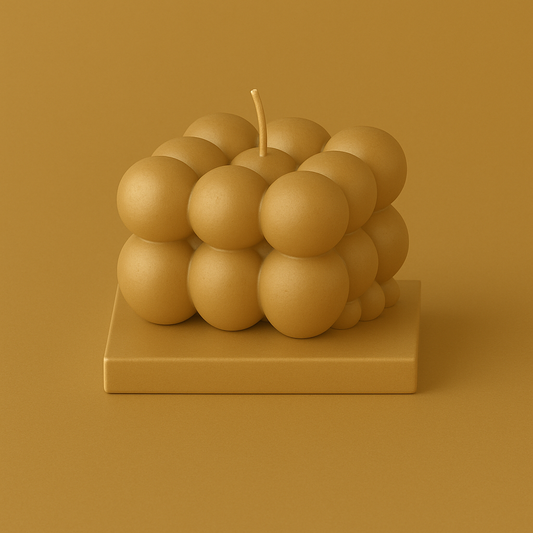 Divers Bougie Moulée petit Cube Ananas Vanille Miel