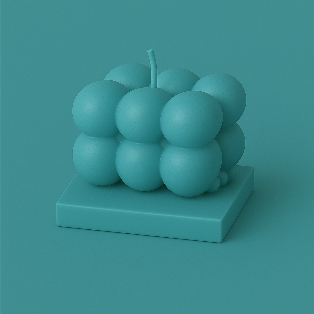 Divers Bougie Moulée petit Cube Sel de Mer et Sauge