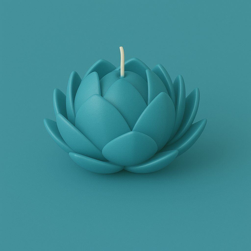 Divers Bougie Moulée Fleur de Lotus Sel de Mer et Sauge