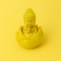Décoration de cire sans mèche Fleur de Lotus Bouddha Ananas Vanille Miel