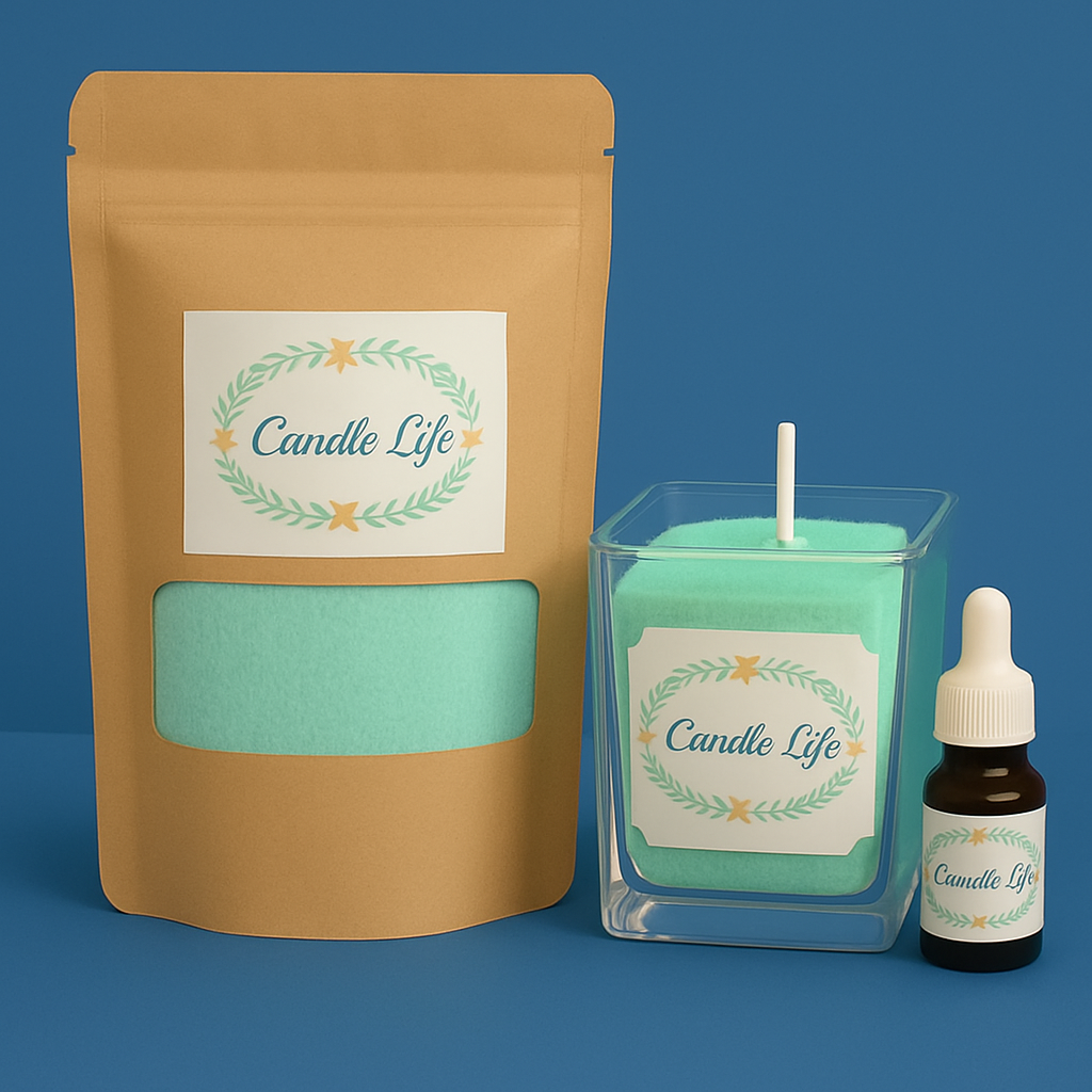 Kit bougie sable de cire Thé Vert