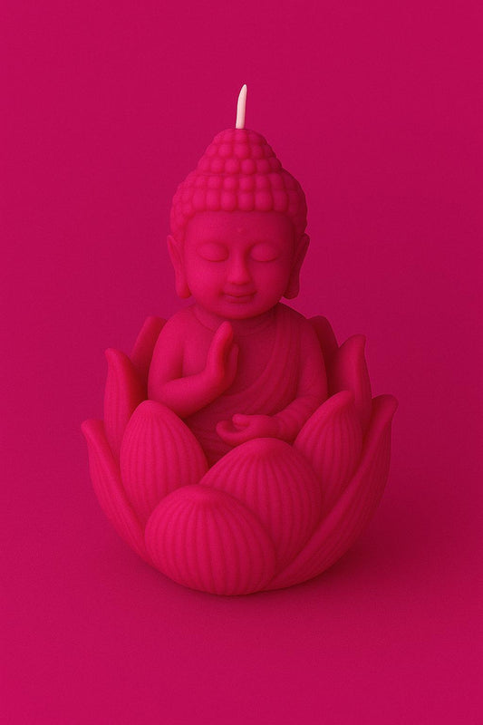 Décoration de cire sans mèche Fleur de Lotus Bouddha Fruits Exotiques
