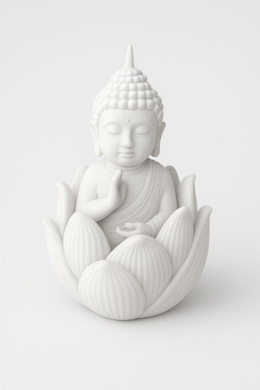 Décoration de cire sans mèche Fleur de Lotus Bouddha Fleur de Lotus