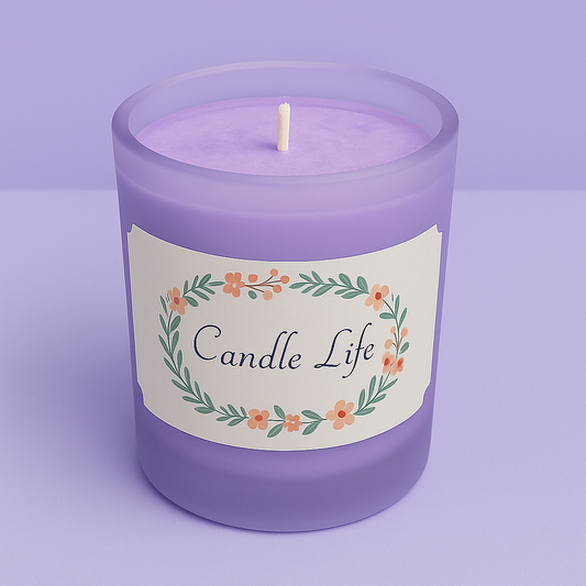 Bougie une mèche Lilas
