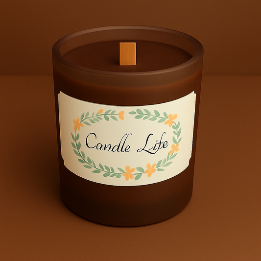Bougie mèche de bois Marron Glacé