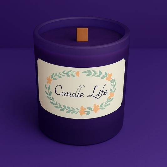 Bougie mèche de bois Violette