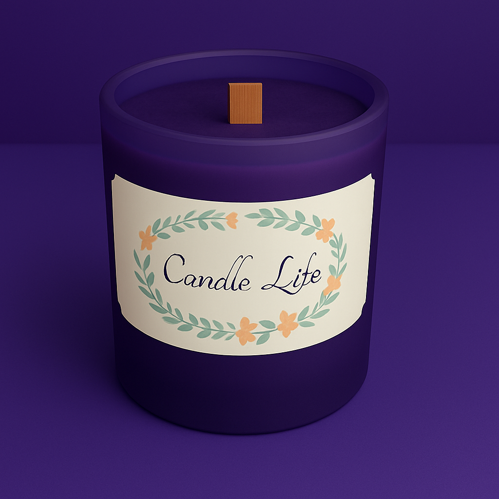 Bougie mèche de bois Caramel Myrtille