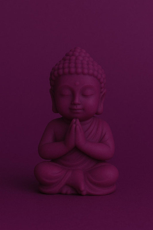 Bougie moulée Bouddha Violette